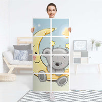 Folie für Möbel Teddy und Mond - IKEA Kallax Regal 8 Türen - Folie