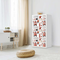 Folie für Möbel Firefighter - IKEA Kallax Regal 8 Türen - Kinderzimmer