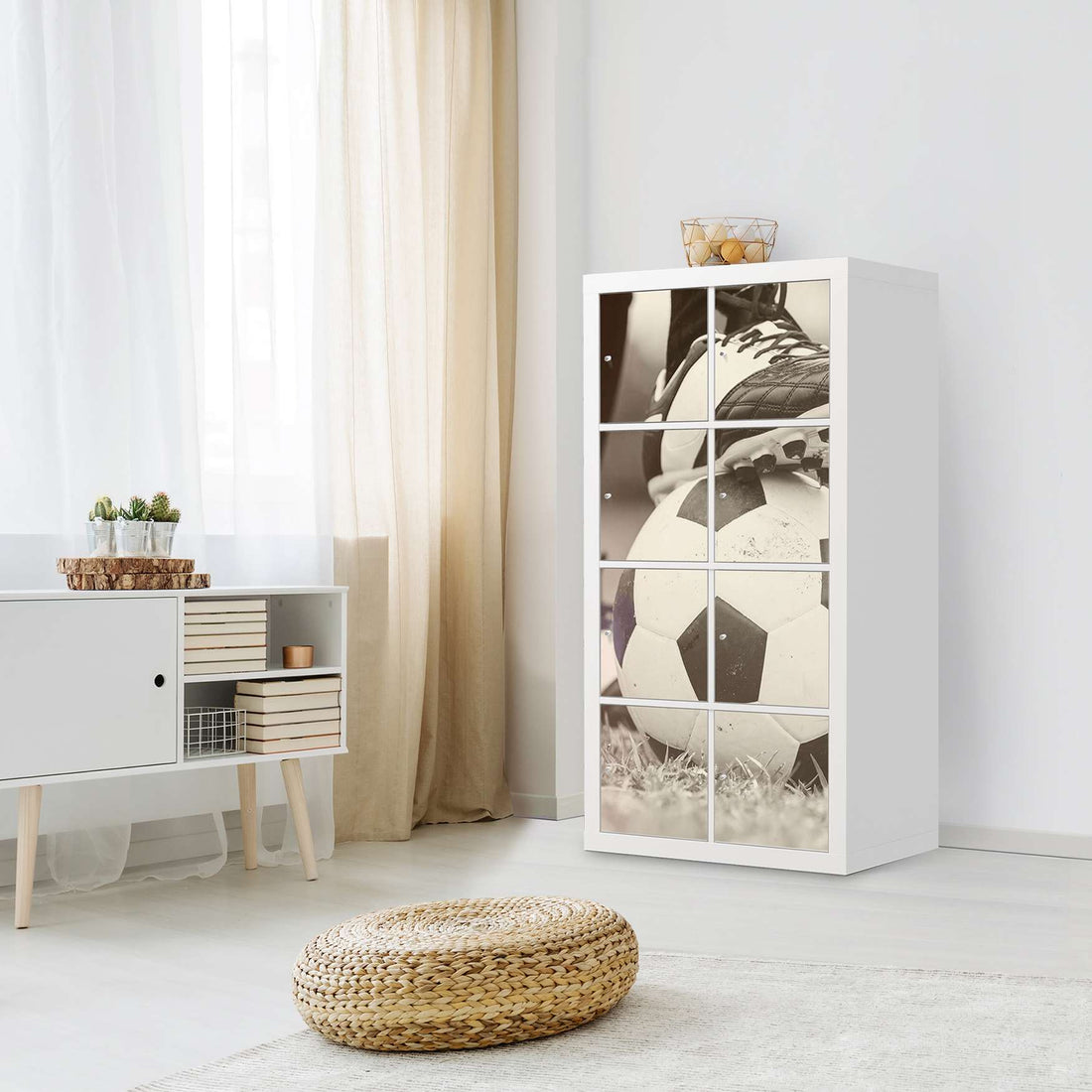 Folie für Möbel Kick it - IKEA Kallax Regal 8 Türen - Kinderzimmer