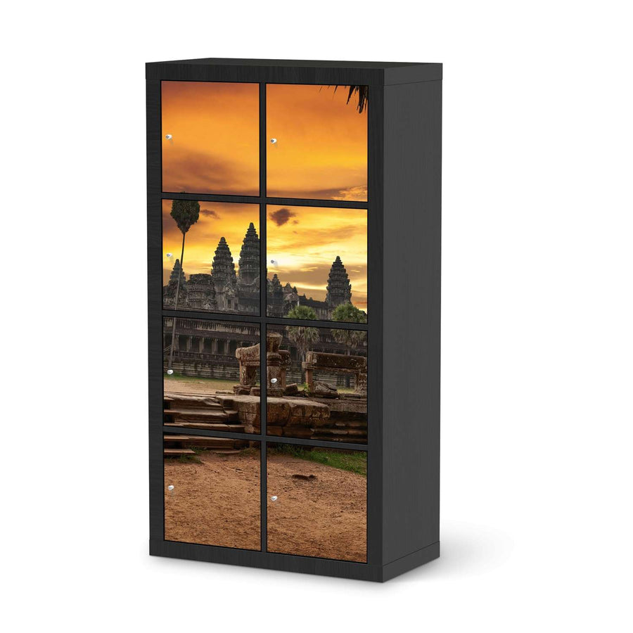 Folie für Möbel Angkor Wat - IKEA Kallax Regal 8 Türen - schwarz