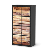 Folie für Möbel Artwood - IKEA Kallax Regal 8 Türen - schwarz