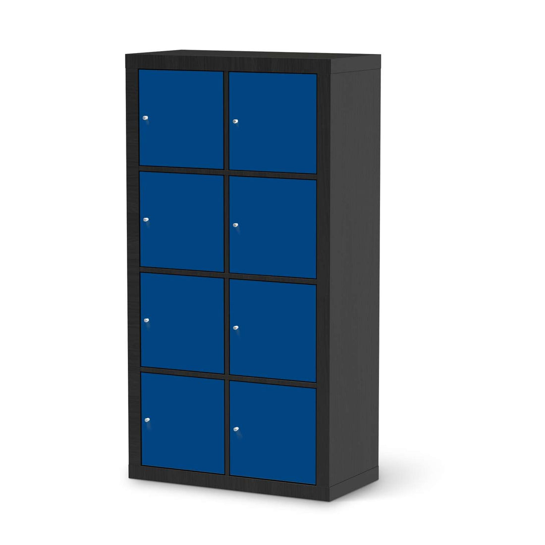 Folie für Möbel Blau Dark - IKEA Kallax Regal 8 Türen - schwarz