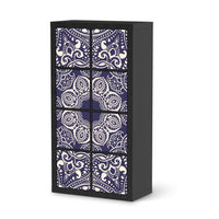 Folie für Möbel Blue Mandala - IKEA Kallax Regal 8 Türen - schwarz