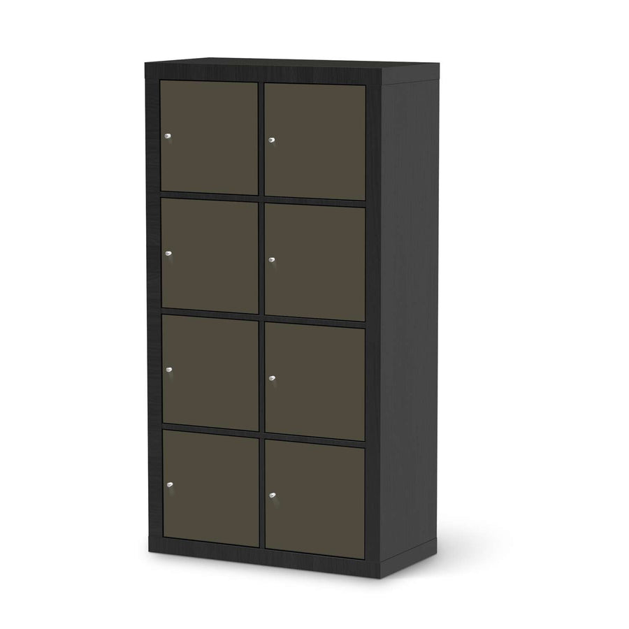 Folie für Möbel Braungrau Dark - IKEA Kallax Regal 8 Türen - schwarz