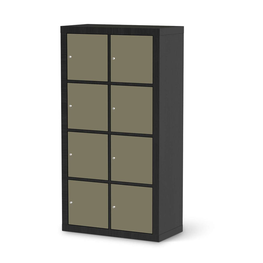 Folie für Möbel Braungrau Light - IKEA Kallax Regal 8 Türen - schwarz