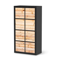 Folie für Möbel Bright Planks - IKEA Kallax Regal 8 Türen - schwarz