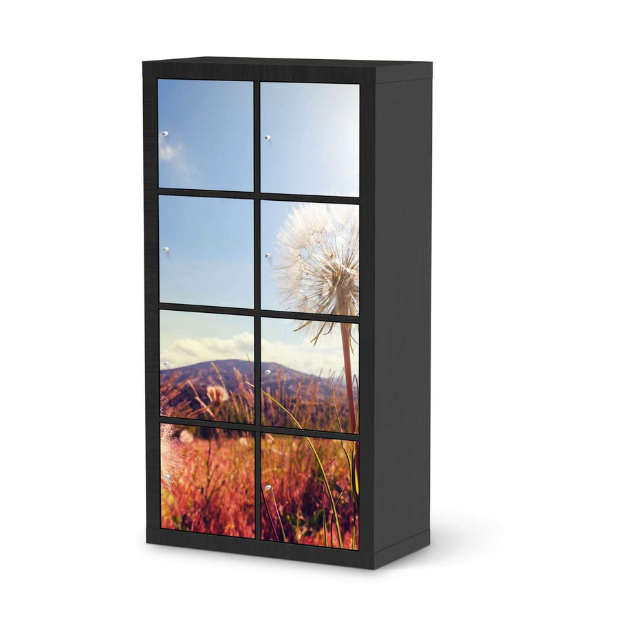 Folie für Möbel Dandelion - IKEA Kallax Regal 8 Türen - schwarz