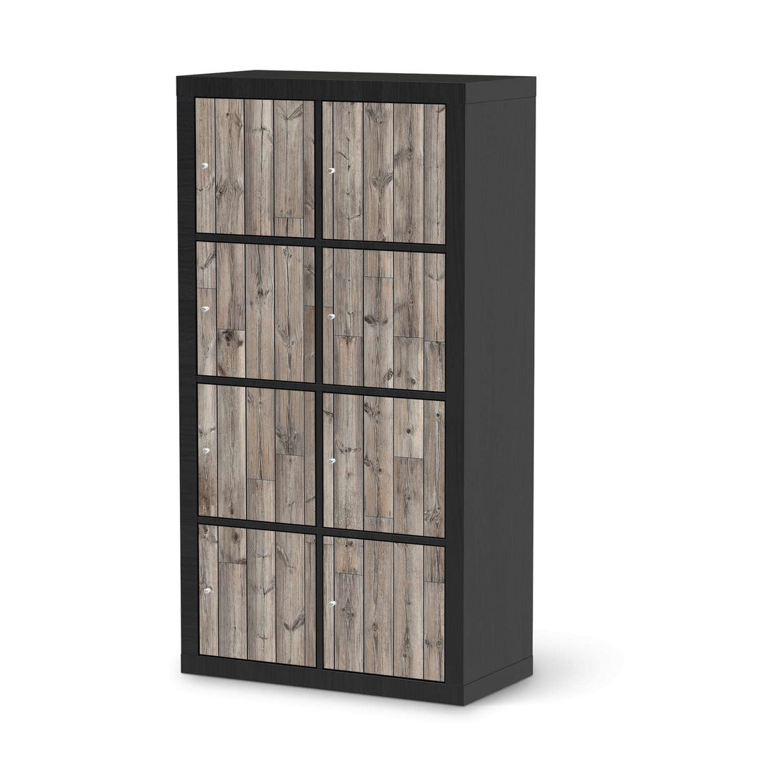Folie für Möbel Dark washed - IKEA Kallax Regal 8 Türen - schwarz