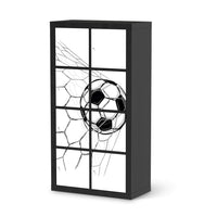 Folie für Möbel Eingenetzt - IKEA Kallax Regal 8 Türen - schwarz