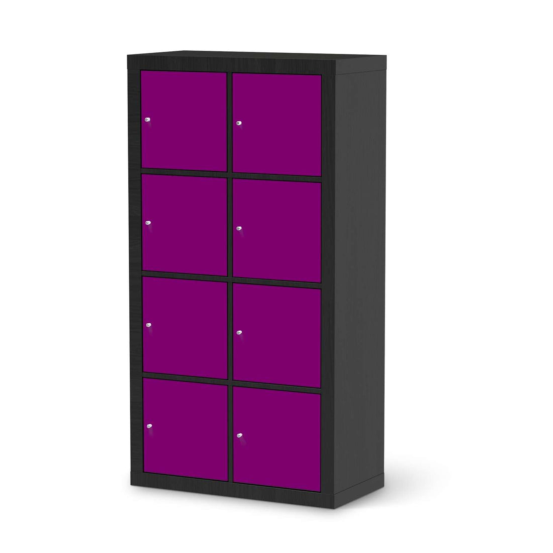 Folie für Möbel Flieder Dark - IKEA Kallax Regal 8 Türen - schwarz