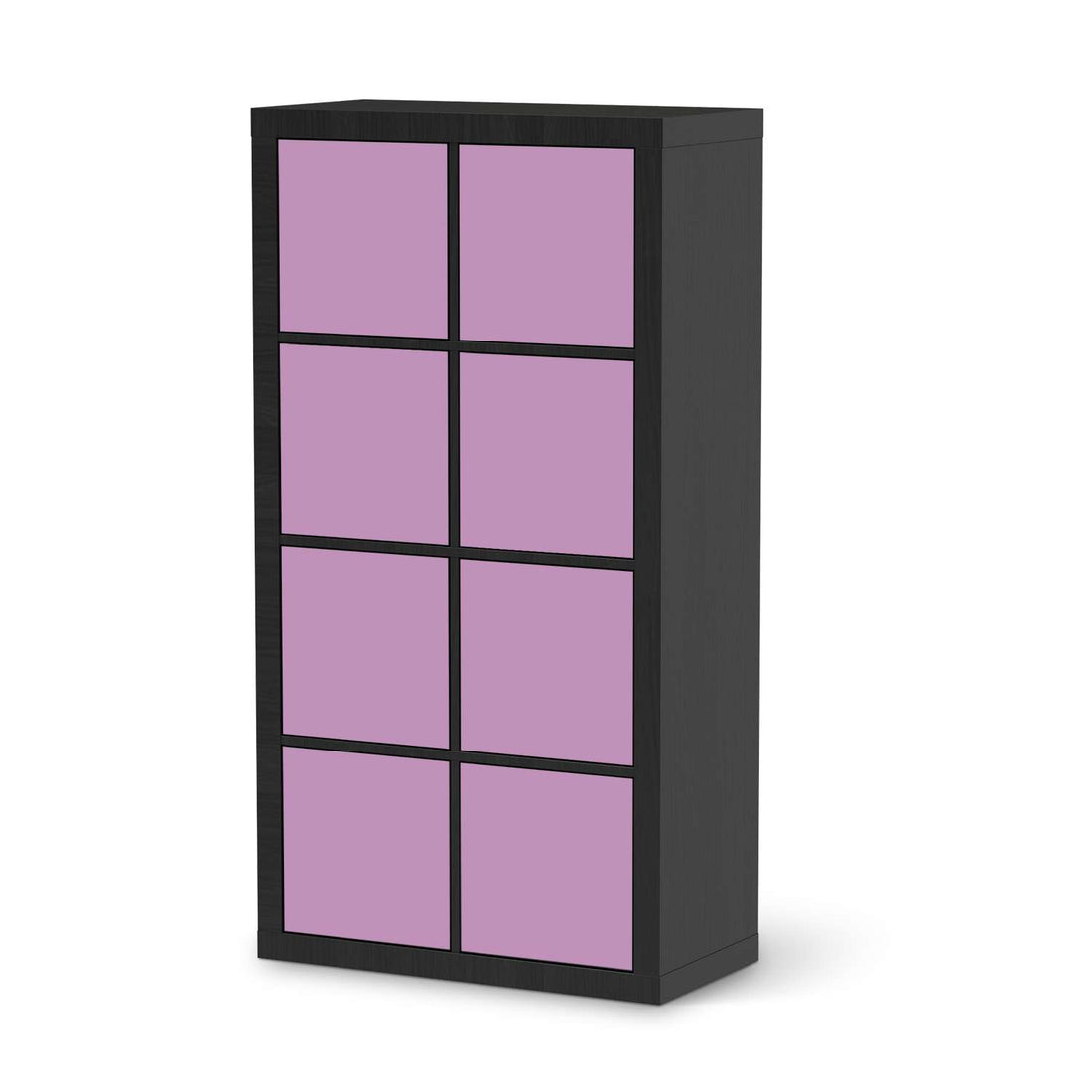 Folie für Möbel Flieder Light - IKEA Kallax Regal 8 Türen - schwarz