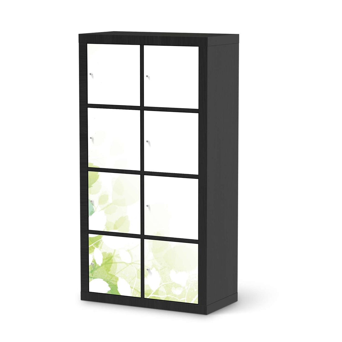 Folie für Möbel Flower Light - IKEA Kallax Regal 8 Türen - schwarz