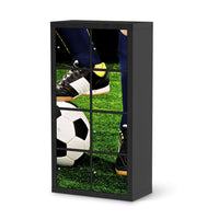 Folie für Möbel Fussballstar - IKEA Kallax Regal 8 Türen - schwarz