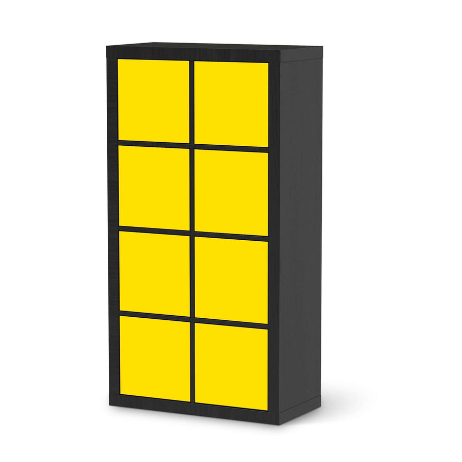 Folie für Möbel Gelb Dark - IKEA Kallax Regal 8 Türen - schwarz