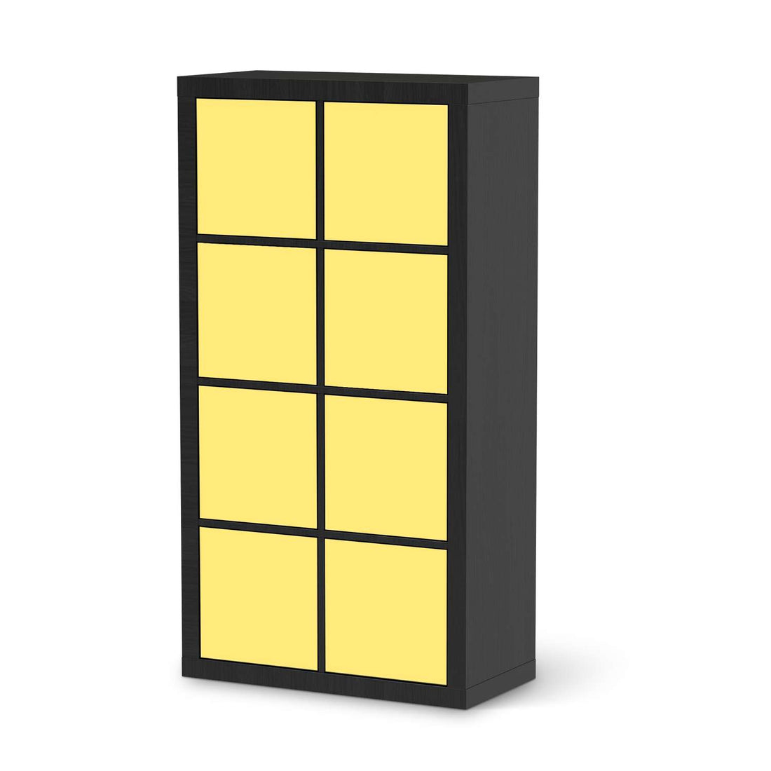 Folie für Möbel Gelb Light - IKEA Kallax Regal 8 Türen - schwarz
