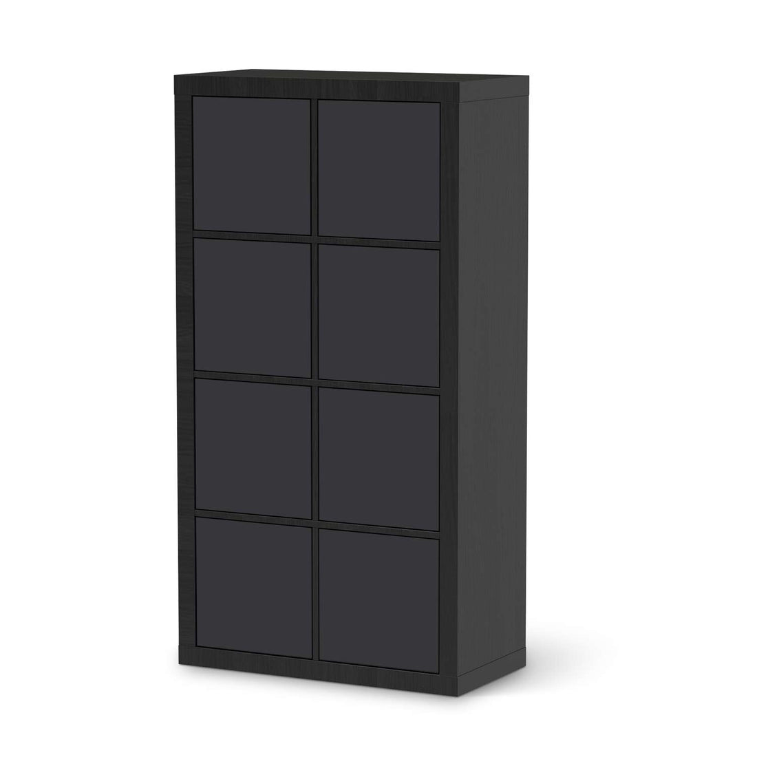 Folie für Möbel Grau Dark - IKEA Kallax Regal 8 Türen - schwarz