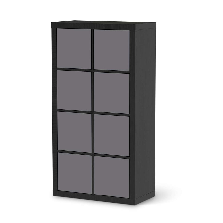 Folie für Möbel Grau Light - IKEA Kallax Regal 8 Türen - schwarz