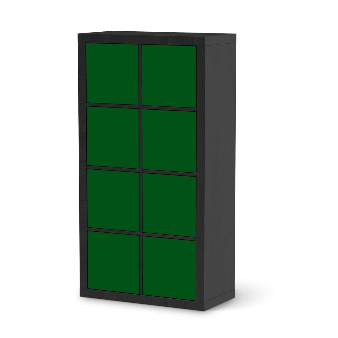 Folie für Möbel Grün Dark - IKEA Kallax Regal 8 Türen - schwarz