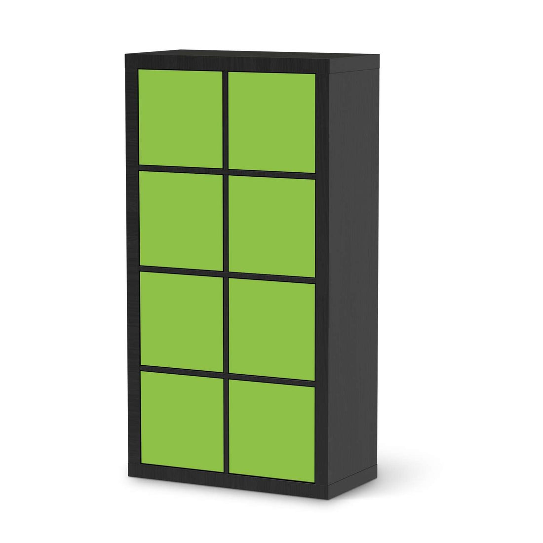 Folie für Möbel Hellgrün Dark - IKEA Kallax Regal 8 Türen - schwarz