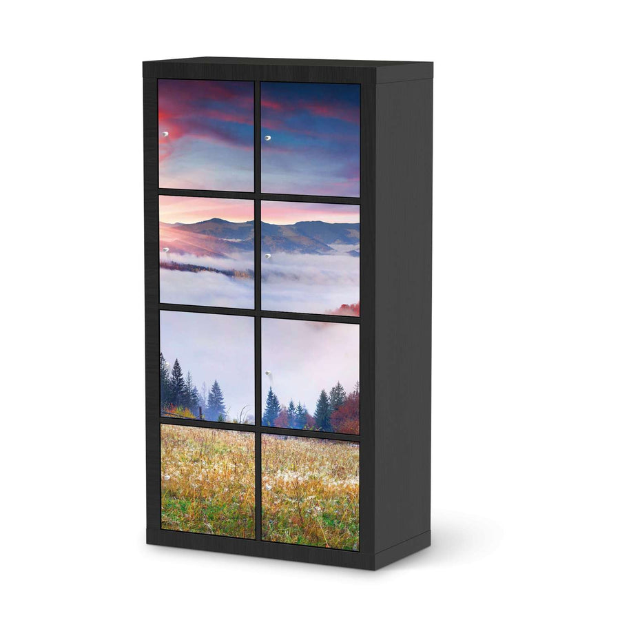 Folie für Möbel Herbstwald - IKEA Kallax Regal 8 Türen - schwarz
