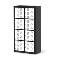 Folie für Möbel Hoppel - IKEA Kallax Regal 8 Türen - schwarz