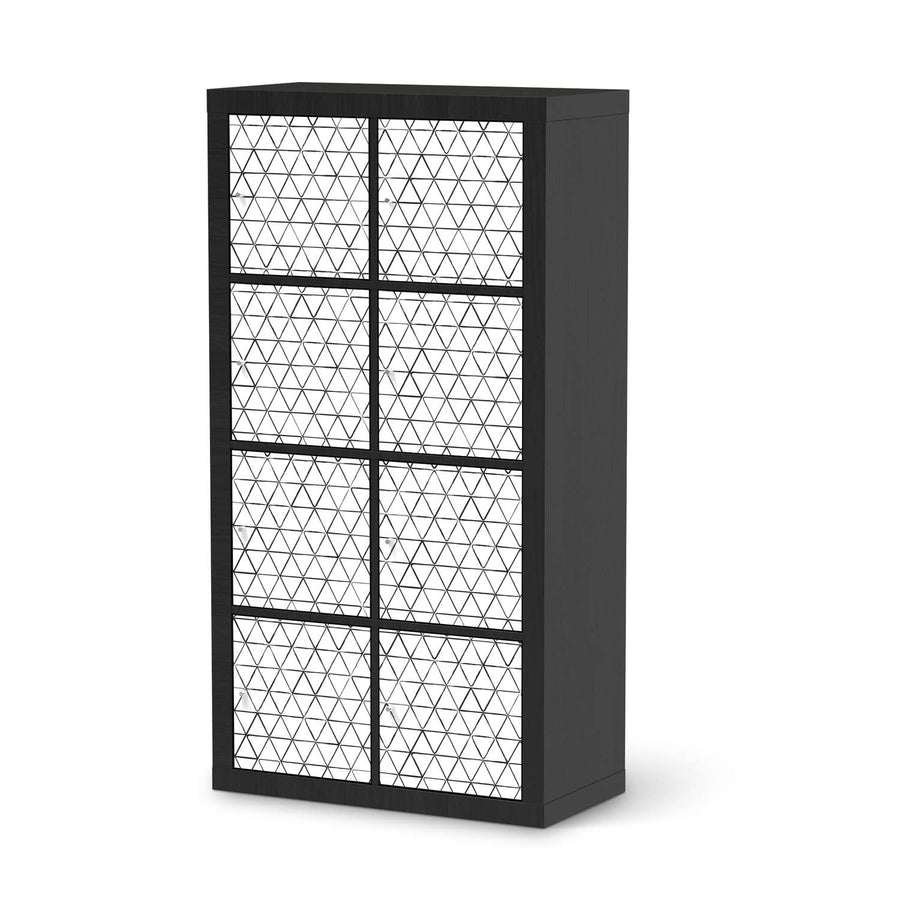 Folie für Möbel Mediana - IKEA Kallax Regal 8 Türen - schwarz