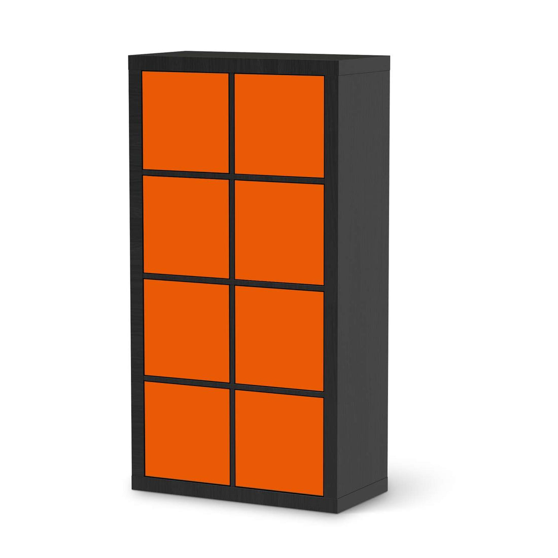 Folie für Möbel Orange Dark - IKEA Kallax Regal 8 Türen - schwarz