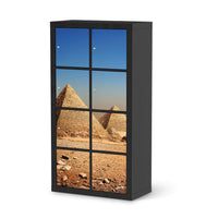 Folie für Möbel Pyramids - IKEA Kallax Regal 8 Türen - schwarz