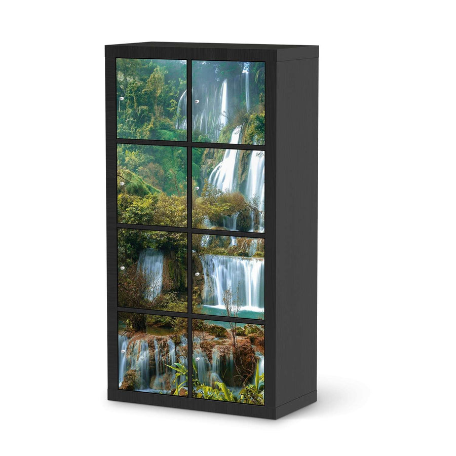 Folie für Möbel Rainforest - IKEA Kallax Regal 8 Türen - schwarz