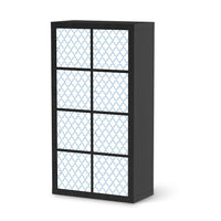 Folie für Möbel Retro Pattern - Blau - IKEA Kallax Regal 8 Türen - schwarz