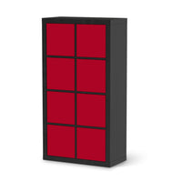 Folie für Möbel Rot Dark - IKEA Kallax Regal 8 Türen - schwarz