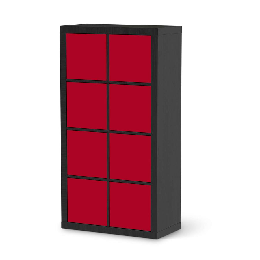 Folie für Möbel Rot Dark - IKEA Kallax Regal 8 Türen - schwarz