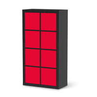 Folie für Möbel Rot Light - IKEA Kallax Regal 8 Türen - schwarz