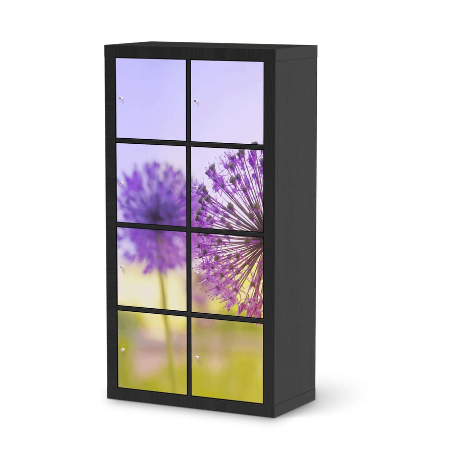 Folie für Möbel Spring Flower - IKEA Kallax Regal 8 Türen - schwarz