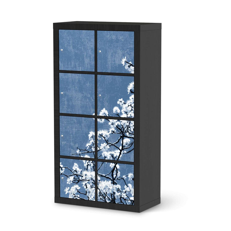 Folie für Möbel Spring Tree - IKEA Kallax Regal 8 Türen - schwarz