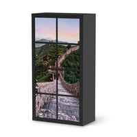 Folie für Möbel The Great Wall - IKEA Kallax Regal 8 Türen - schwarz