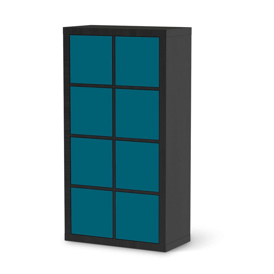 Folie für Möbel Türkisgrün Dark - IKEA Kallax Regal 8 Türen - schwarz