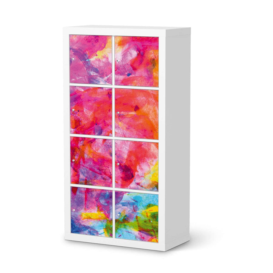 Folie für Möbel Abstract Watercolor - IKEA Kallax Regal 8 Türen  - weiss
