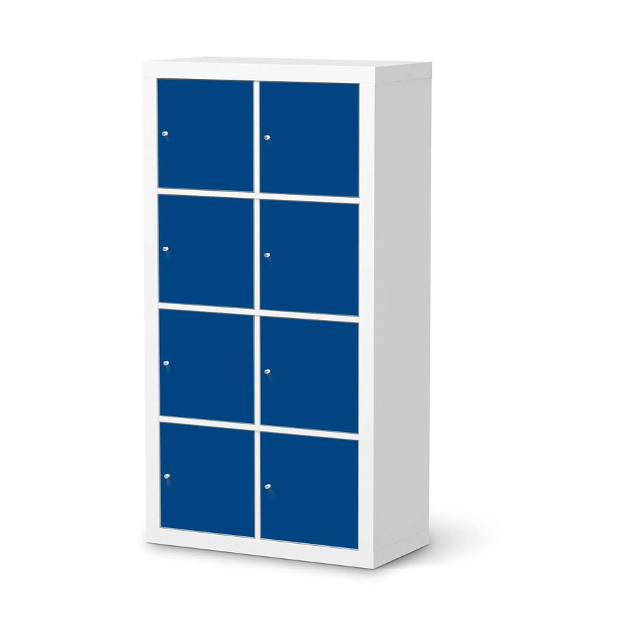 Folie für Möbel Blau Dark - IKEA Kallax Regal 8 Türen  - weiss