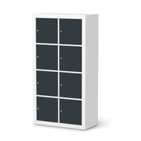 Folie für Möbel Blaugrau Dark - IKEA Kallax Regal 8 Türen  - weiss