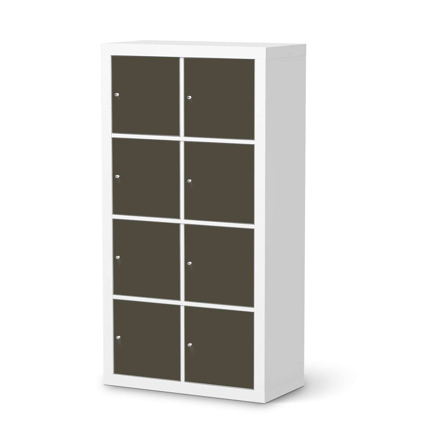 Folie für Möbel Braungrau Dark - IKEA Kallax Regal 8 Türen  - weiss
