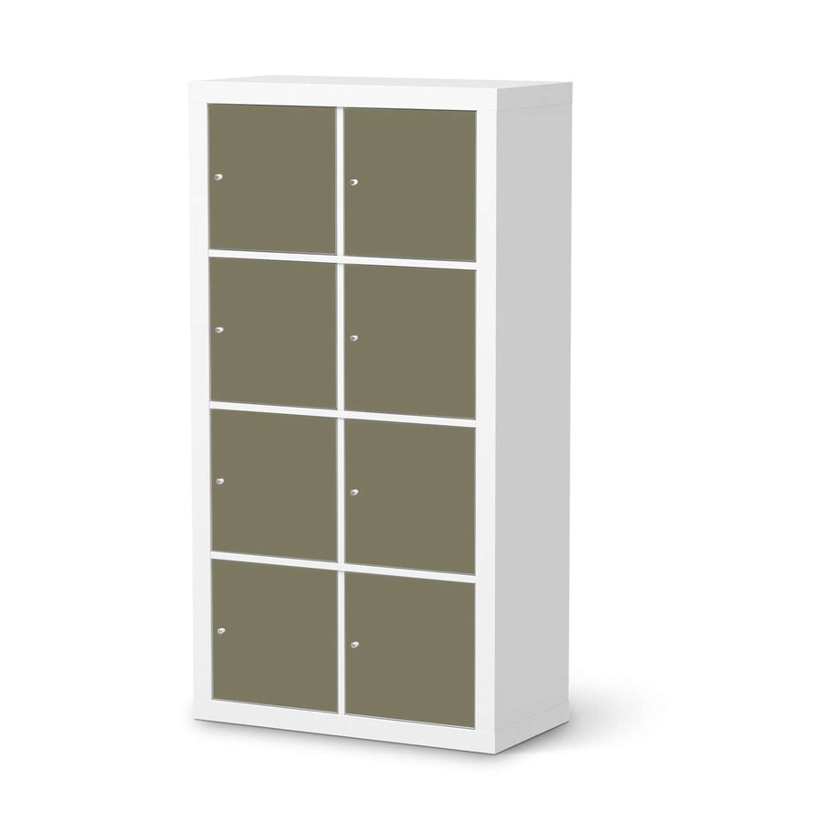 Folie für Möbel Braungrau Light - IKEA Kallax Regal 8 Türen  - weiss