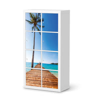 Folie für Möbel Caribbean - IKEA Kallax Regal 8 Türen  - weiss