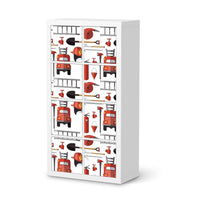 Folie für Möbel Firefighter - IKEA Kallax Regal 8 Türen  - weiss