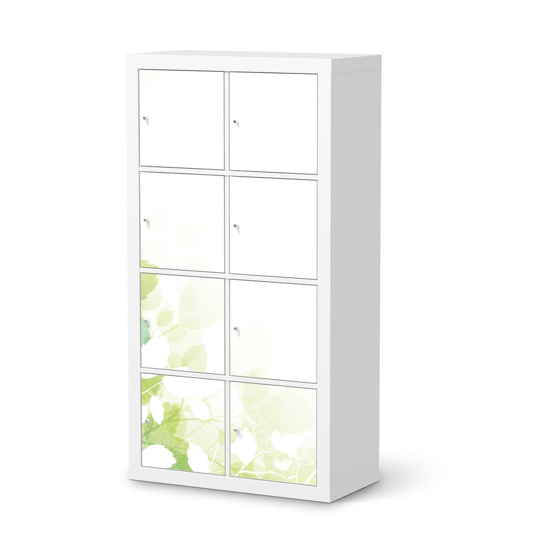 Folie für Möbel Flower Light - IKEA Kallax Regal 8 Türen  - weiss