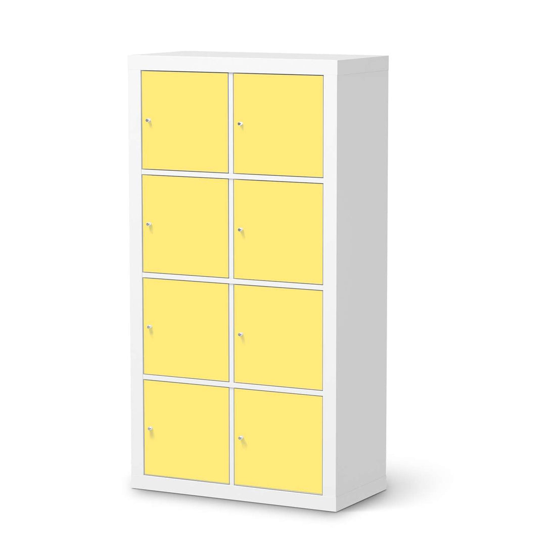 Folie für Möbel Gelb Light - IKEA Kallax Regal 8 Türen  - weiss