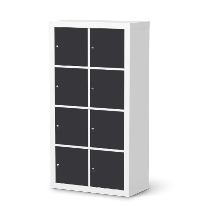 Folie für Möbel Grau Dark - IKEA Kallax Regal 8 Türen  - weiss