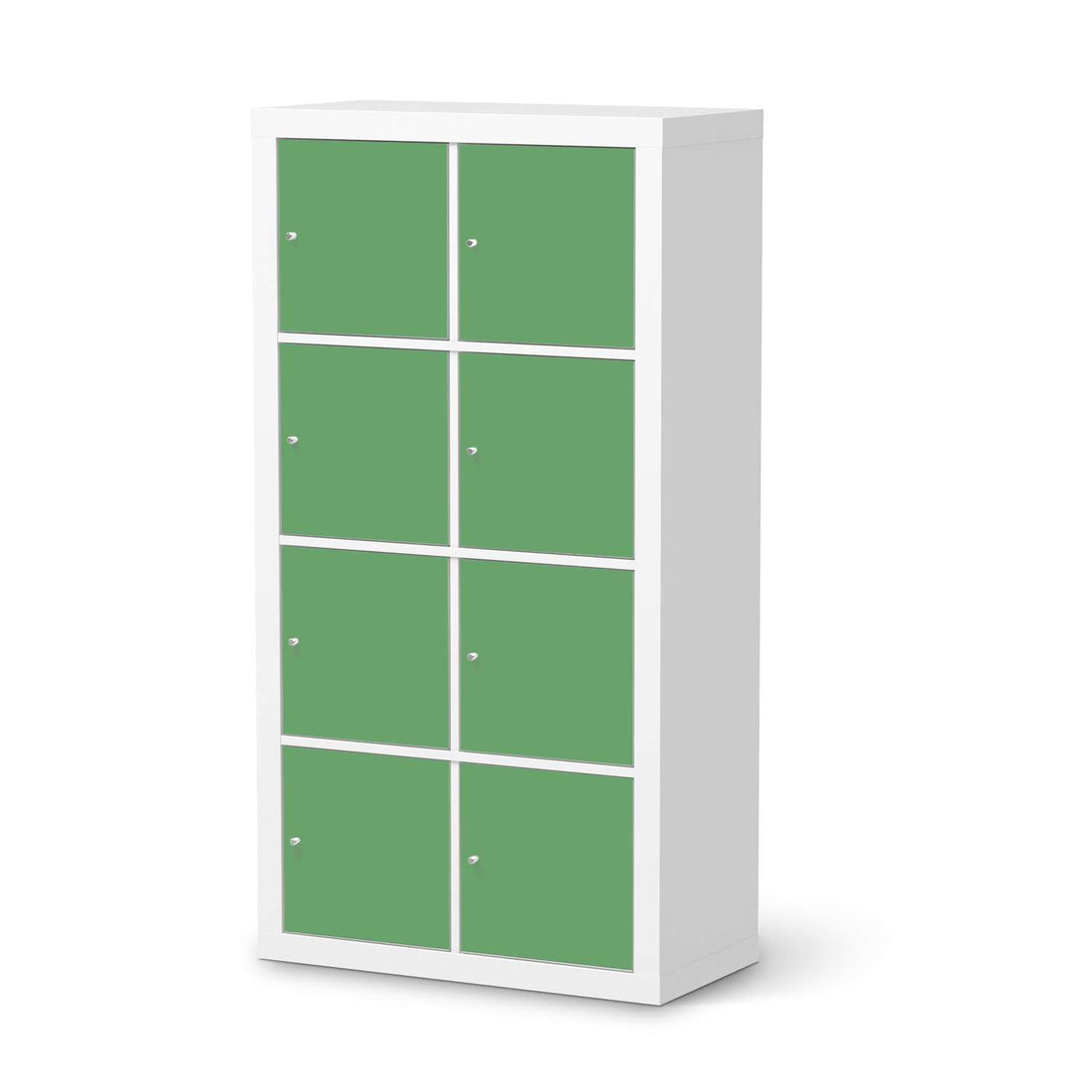Folie für Möbel Grün Light - IKEA Kallax Regal 8 Türen  - weiss