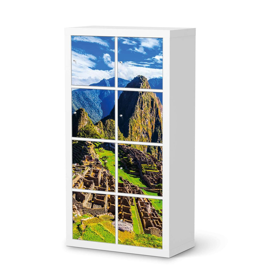 Folie für Möbel Machu Picchu - IKEA Kallax Regal 8 Türen  - weiss