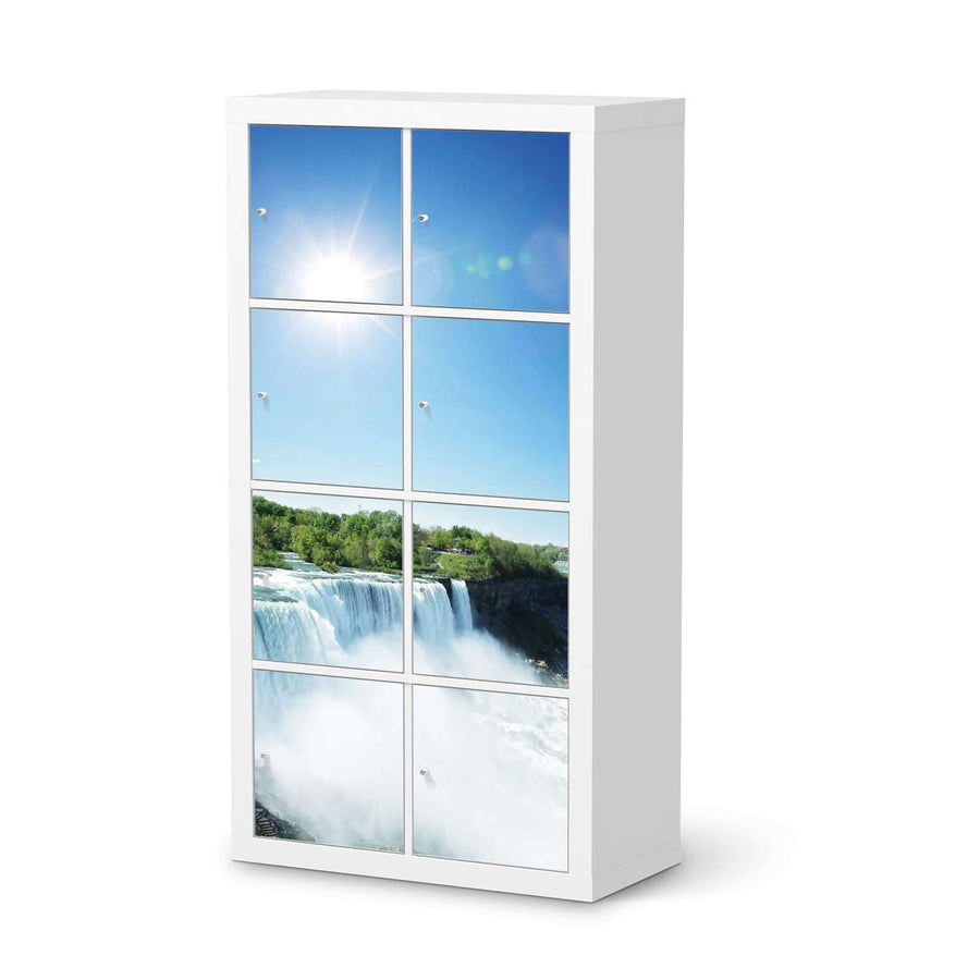 Folie für Möbel Niagara Falls - IKEA Kallax Regal 8 Türen  - weiss
